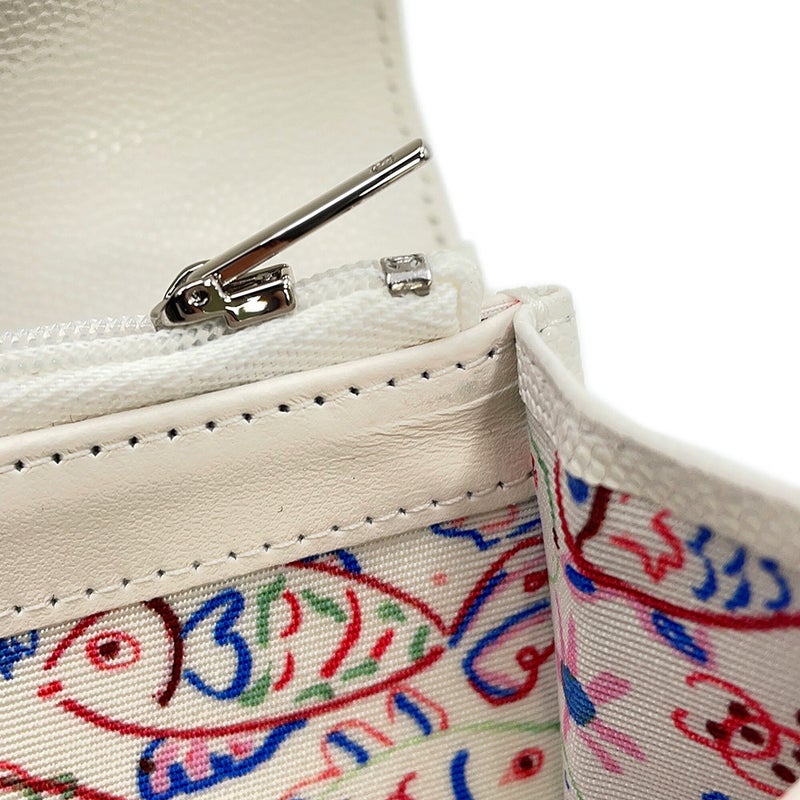 シャネル 長財布 マトラッセ ココマーク ロングウォレット キャビアスキン AP4327 CHANEL 白