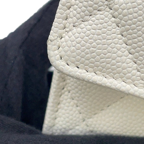 シャネル 長財布 マトラッセ ココマーク ロングウォレット キャビアスキン AP4247 CHANEL 白