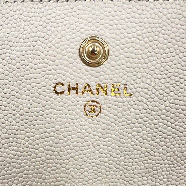 シャネル 長財布 マトラッセ ココマーク ロングウォレット キャビアスキン AP4247 CHANEL 白