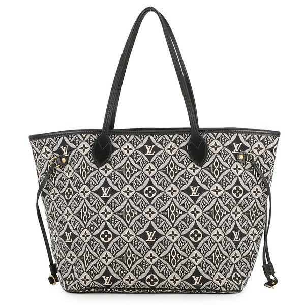 ルイヴィトン トートバッグ モノグラム・ジャガード Since1854 ネヴァーフル MM M57230 ヴィトン バッグ  ショルダーバッグ 黒