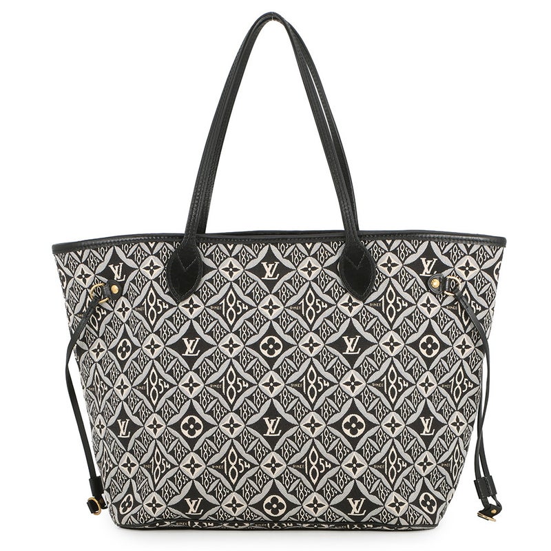 ルイヴィトン トートバッグ モノグラム・ジャガード Since1854 ネヴァーフル MM M57230 ヴィトン バッグ  ショルダーバッグ 黒