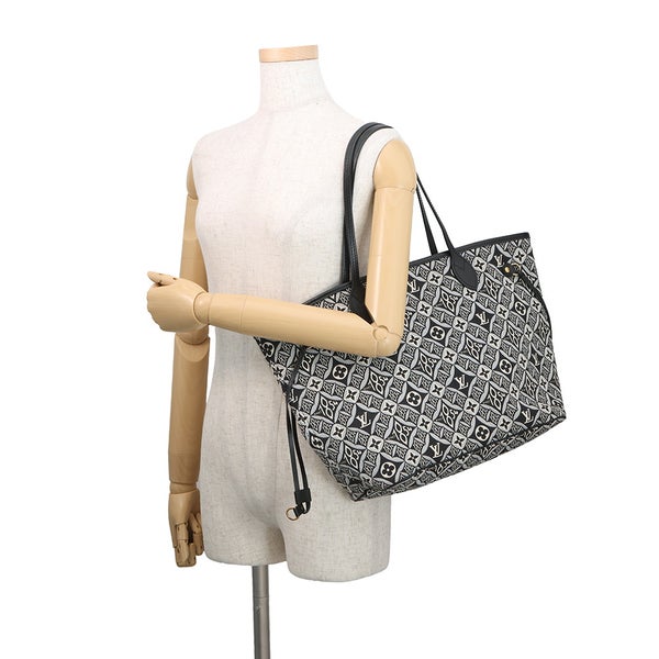 ルイヴィトン トートバッグ モノグラム・ジャガード Since1854 ネヴァーフル MM M57230 ヴィトン バッグ  ショルダーバッグ 黒