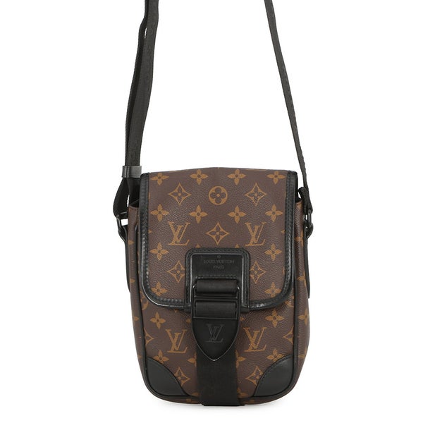 ルイヴィトン ショルダーバッグ モノグラム・マカサー アーチー・メッセンジャー M46442 LOUIS VUITTON ヴィトン メンズ 黒