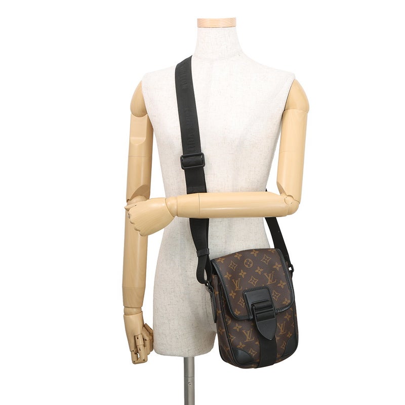 ルイヴィトン ショルダーバッグ モノグラム・マカサー アーチー・メッセンジャー M46442 LOUIS VUITTON ヴィトン メンズ 黒