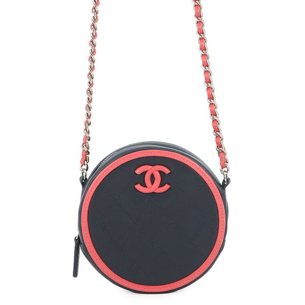 シャネル チェーンショルダーバッグ マトラッセ ココマーク ラウンド ラムスキン AP0060 CHANEL