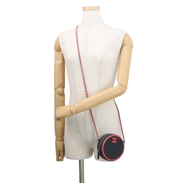 シャネル チェーンショルダーバッグ マトラッセ ココマーク ラウンド ラムスキン AP0060 CHANEL