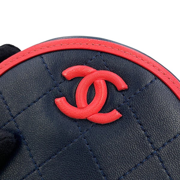 シャネル チェーンショルダーバッグ マトラッセ ココマーク ラウンド ラムスキン AP0060 CHANEL