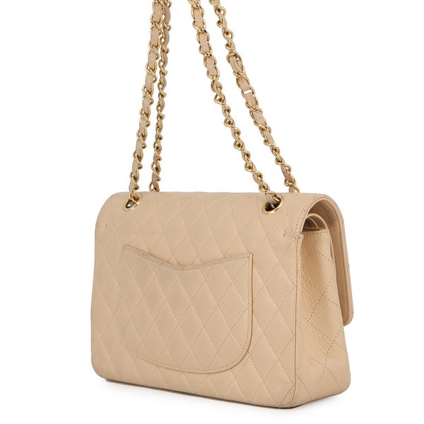 シャネル チェーンショルダーバッグ マトラッセ25 ココマーク ダブルチェーン キャビアスキン A01112 CHANEL