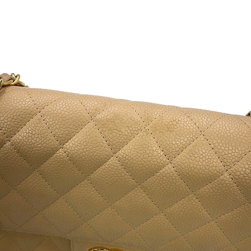 シャネル チェーンショルダーバッグ マトラッセ25 ココマーク ダブルチェーン キャビアスキン A01112 CHANEL