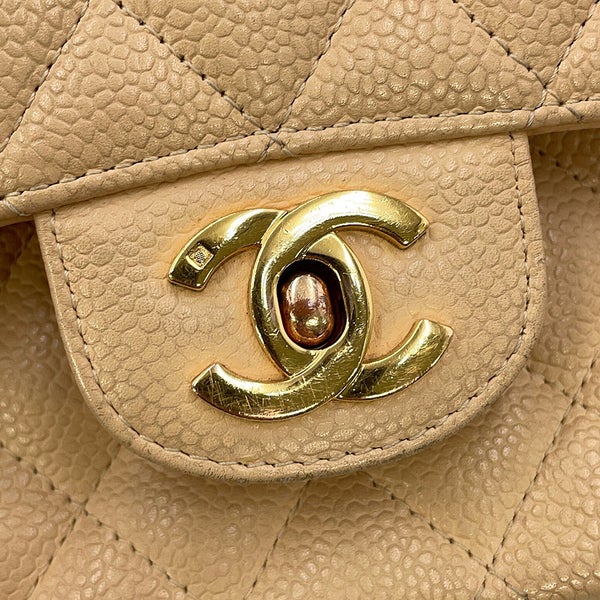 シャネル チェーンショルダーバッグ マトラッセ25 ココマーク ダブルチェーン キャビアスキン A01112 CHANEL