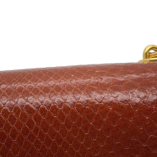 セリーヌ チェーンショルダーバッグ トリオンフ パイソン 199244 CELINE ブラウン