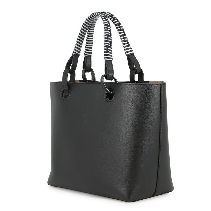 ロエベ トートバッグ アナグラム レザー A717S72X11 LOEWE 2wayショルダーバッグ 黒 白