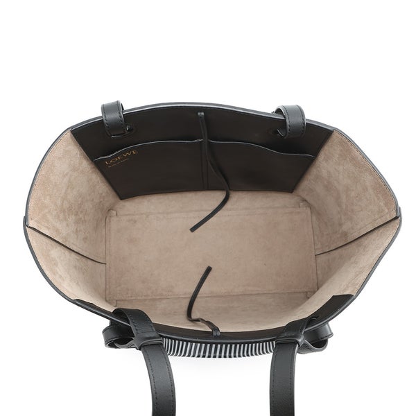 ロエベ トートバッグ アナグラム レザー A717S72X11 LOEWE 2wayショルダーバッグ 黒 白