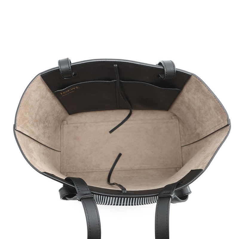ロエベ トートバッグ アナグラム レザー A717S72X11 LOEWE 2wayショルダーバッグ 黒 白