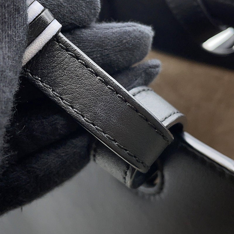 ロエベ トートバッグ アナグラム レザー A717S72X11 LOEWE 2wayショルダーバッグ 黒 白