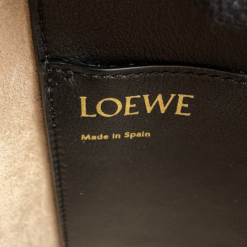 ロエベ トートバッグ アナグラム レザー A717S72X11 LOEWE 2wayショルダーバッグ 黒 白
