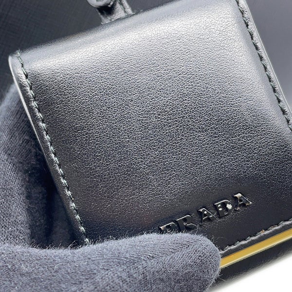 プラダ ハンドバッグ モノクローム サフィアーノレザー PRADA 1BA156 2wayショルダーバッグ 黒