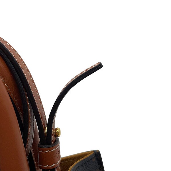 セリーヌ ハンドバッグ トリオンフ ミニ バーティカル カバ PVC/レザー 194372 CELINE 2wayショルダーバッグ ブラウン