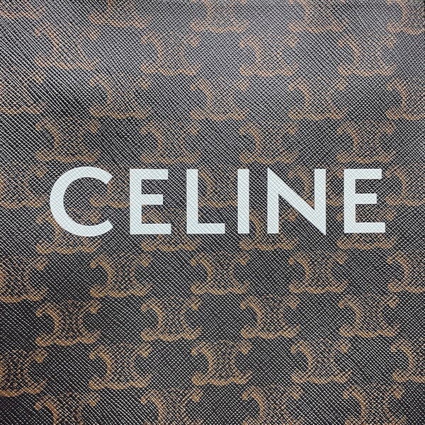 セリーヌ ハンドバッグ トリオンフ ミニ バーティカル カバ PVC/レザー 194372 CELINE 2wayショルダーバッグ ブラウン