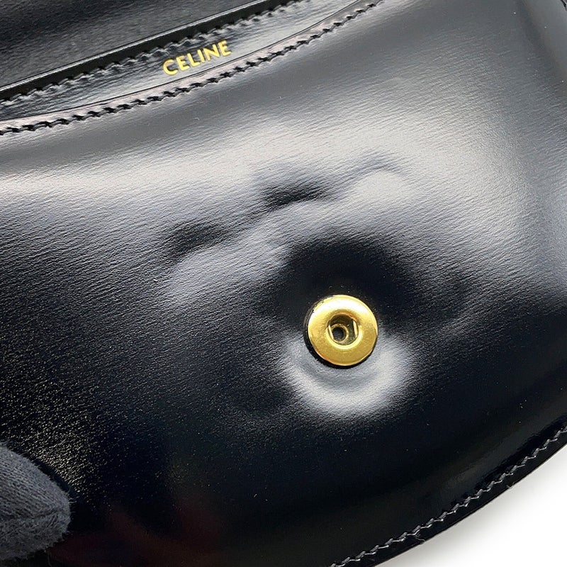 セリーヌ ハンドバッグ トリオンフ ミニ ブザス クレア カーフレザー 10L063 CELINE ミニバッグ 2wayショルダー 黒