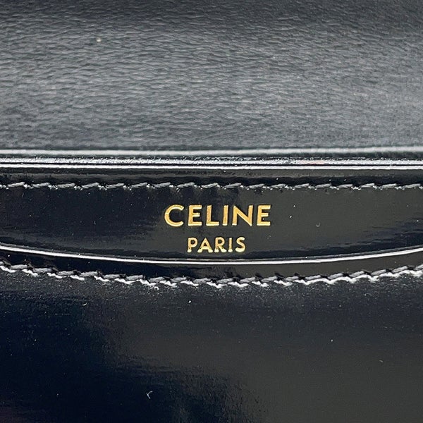 セリーヌ ハンドバッグ トリオンフ ミニ ブザス クレア カーフレザー 10L063 CELINE ミニバッグ 2wayショルダー 黒
