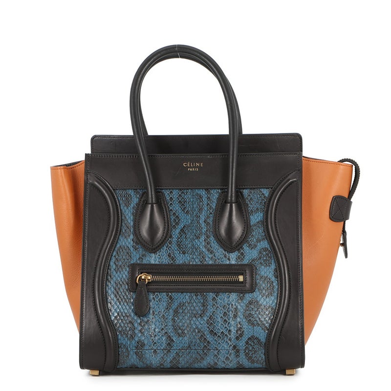 セリーヌ ハンドバッグ ラゲージショッパー マイクロ レザー/パイソン CELINE バッグ