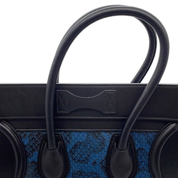 セリーヌ ハンドバッグ ラゲージショッパー マイクロ レザー/パイソン CELINE バッグ