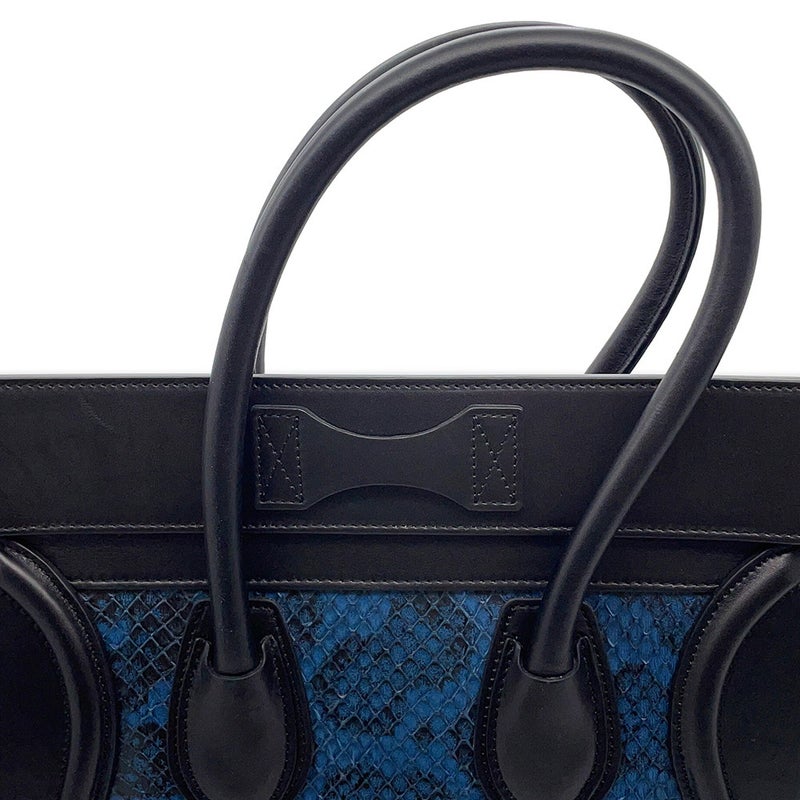 セリーヌ ハンドバッグ ラゲージショッパー マイクロ レザー/パイソン CELINE バッグ