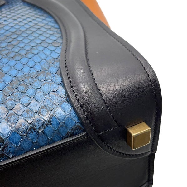 セリーヌ ハンドバッグ ラゲージショッパー マイクロ レザー/パイソン CELINE バッグ