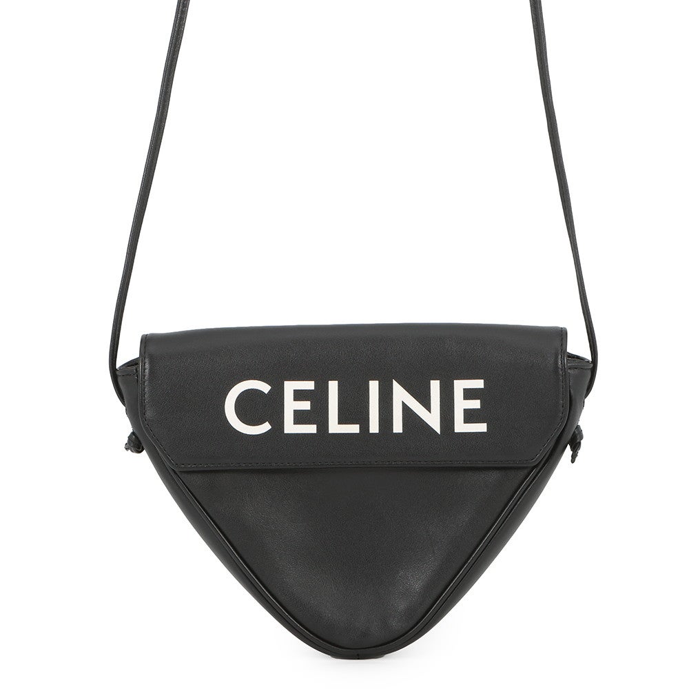 広106 / CELINE セリーヌ ショルダーバッグ レザー CELINE セリーヌ ショルダーバッグ ネイビー ホースキャリッジ レザー