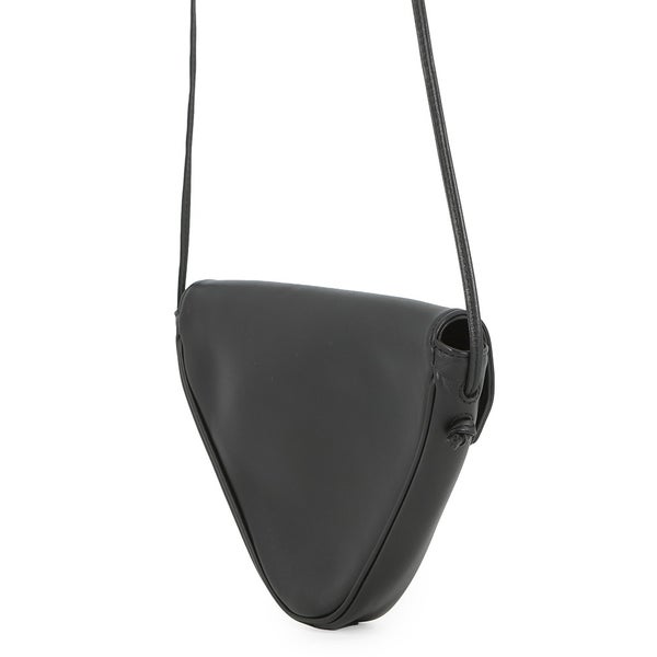 セリーヌ ショルダーバッグ トライアングル ロゴ レザー 19590 CELINE ポシェット 黒 白