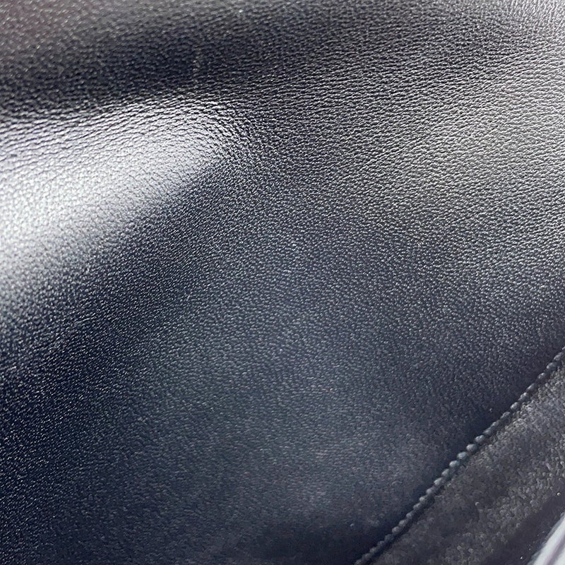 セリーヌ ショルダーバッグ トライアングル ロゴ レザー 19590 CELINE ポシェット 黒 白