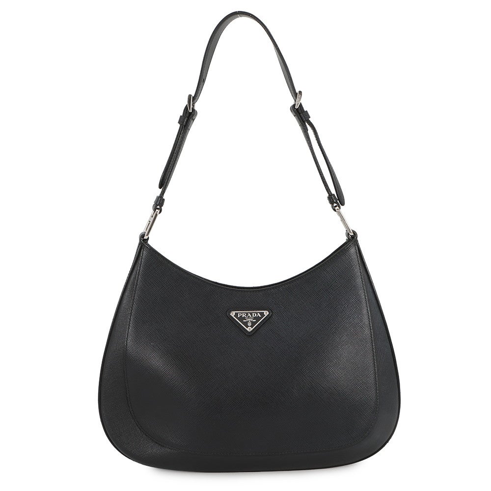 プラダ ショルダーバッグ クレオ サフィアーノ レザー PRADA バッグ ワンショルダーバッグ 黒 プラダ ショルダーバッグ クレオ サフィアーノ レザー PRADA バッグ