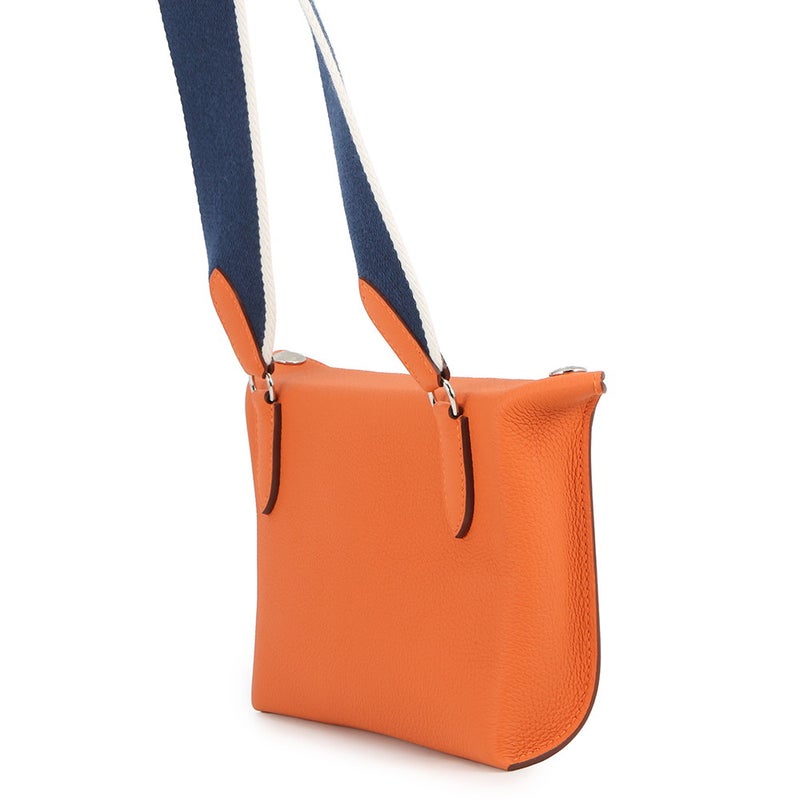 エルメス ショルダーバッグ ヴィドポッシュ オレンジ/シルバー金具 トゴ K刻印