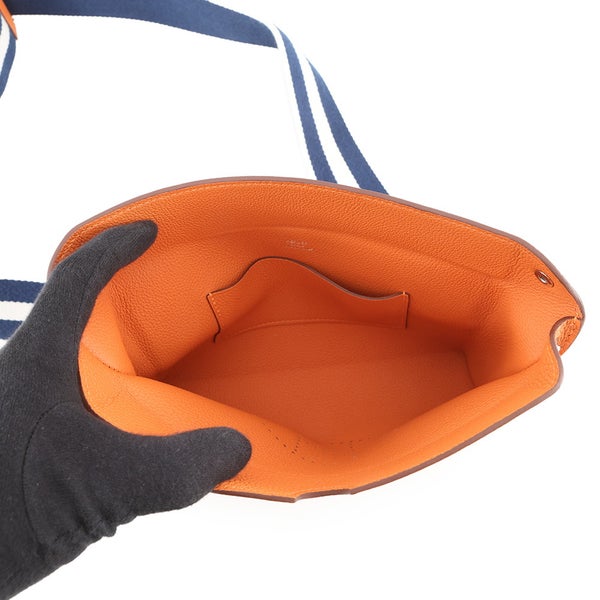 エルメス ショルダーバッグ ヴィドポッシュ オレンジ/シルバー金具 トゴ K刻印