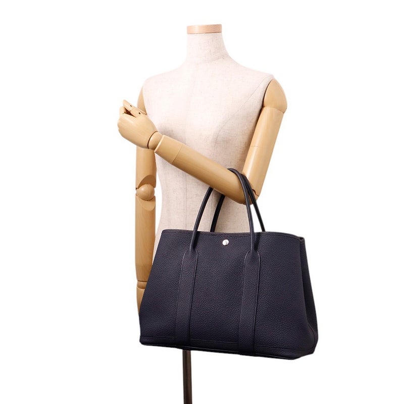 エルメス トートバッグ ガーデンパーティPM ブルーインディゴ/シルバー金具 ネゴンダ W刻印