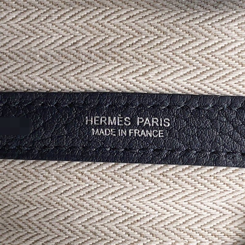 エルメス トートバッグ ガーデンパーティPM ブルーインディゴ/シルバー金具 ネゴンダ W刻印