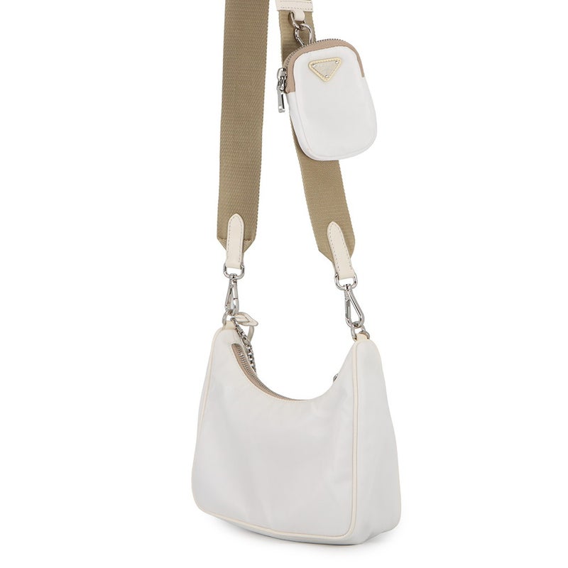 プラダ ショルダーバッグ Re-Edition2005 ナイロン 1BH204 PRADA 2wayバッグ 白