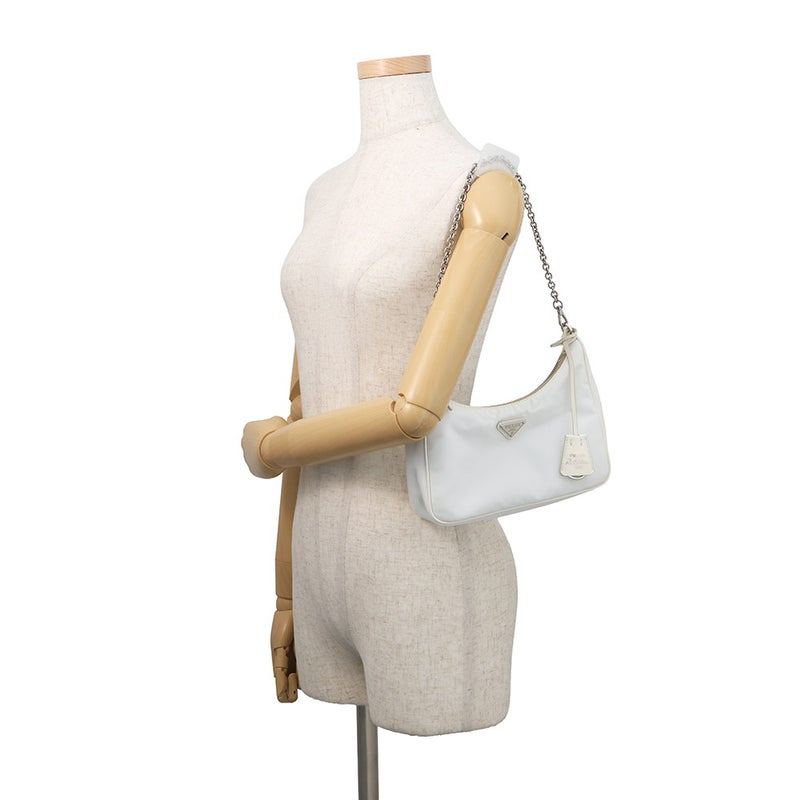 プラダ ショルダーバッグ Re-Edition2005 ナイロン 1BH204 PRADA 2wayバッグ 白