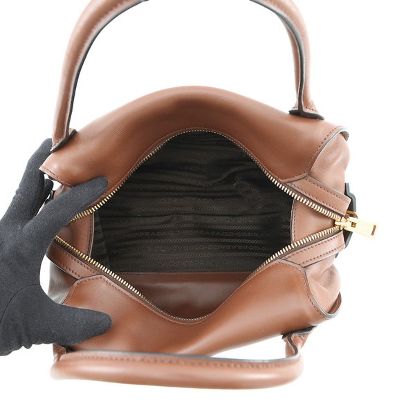 プラダ ハンドバッグ ボーリング レザー/PVC 1BB030 PRADA 2wayショルダーバッグ アウトレット品