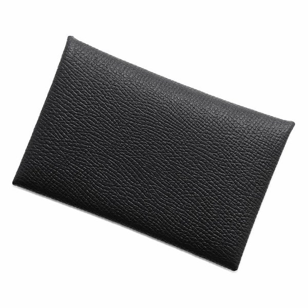 エルメス カードケース カルヴィ ブラック エプソン W刻印 HERMES 名刺入れ 黒
