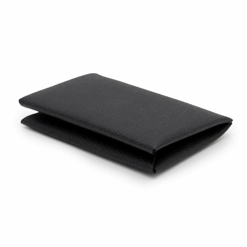 エルメス カードケース カルヴィ ブラック エプソン W刻印 HERMES 名刺入れ 黒