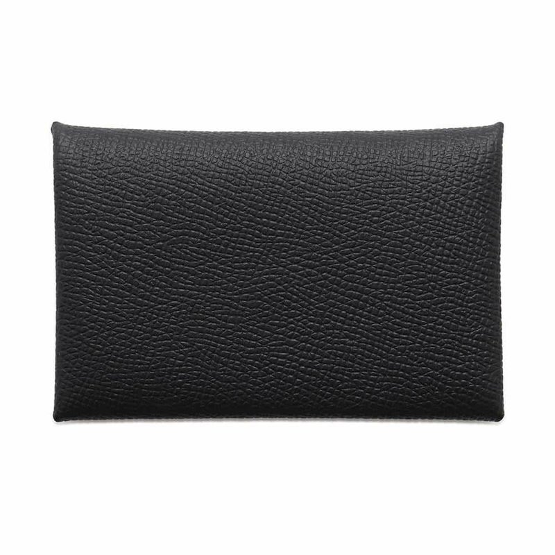エルメス カードケース カルヴィ ブラック エプソン W刻印 HERMES 名刺入れ 黒