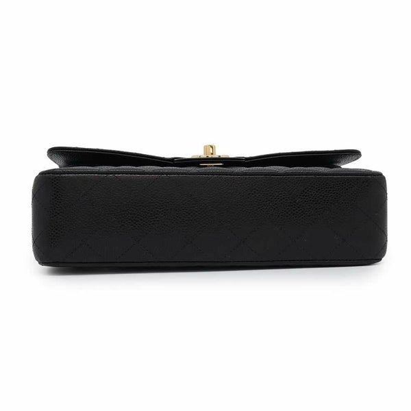 シャネル チェーンショルダーバッグ マトラッセ25 ココマーク キャビアスキン ダブルチェーン A01112 CHANEL 黒