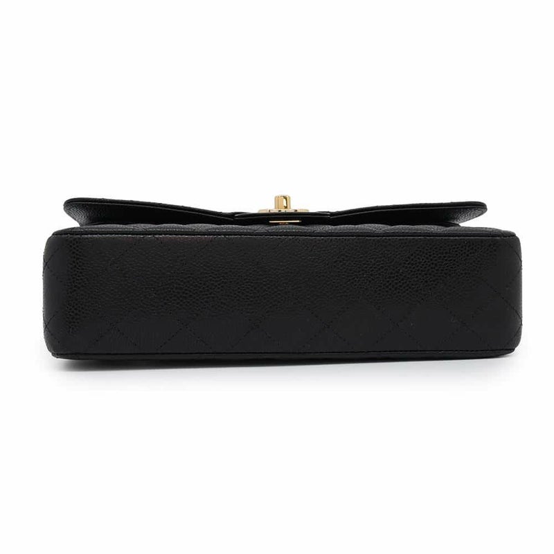 シャネル チェーンショルダーバッグ マトラッセ25 ココマーク キャビアスキン ダブルチェーン A01112 CHANEL 黒