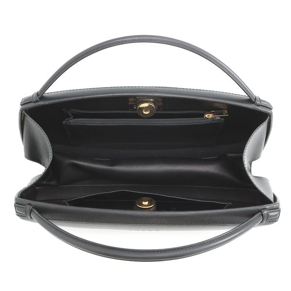 ロエベ ハンドバッグ ロゴ レザー LOEWE 黒