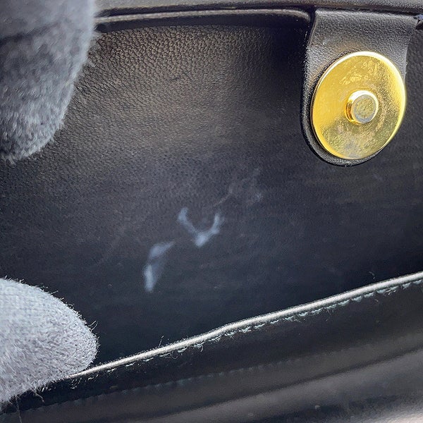 ロエベ ハンドバッグ ロゴ レザー LOEWE 黒