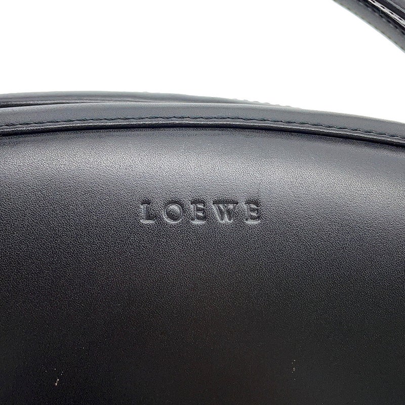 ロエベ ハンドバッグ ロゴ レザー LOEWE 黒