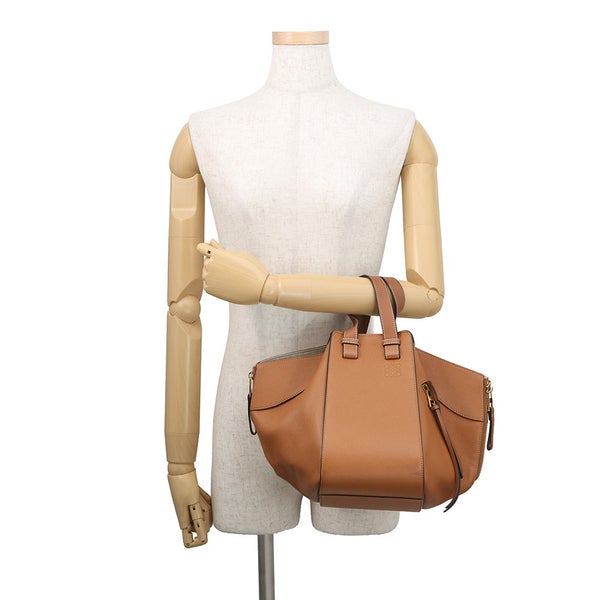 ロエベ ハンドバッグ ハンモック スモール レザー 387.12KN60 LOEWE 2way ブラウン セール品