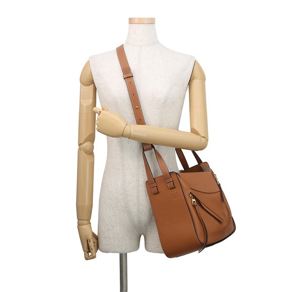 ロエベ ハンドバッグ ハンモック スモール レザー 387.12KN60 LOEWE 2way ブラウン セール品